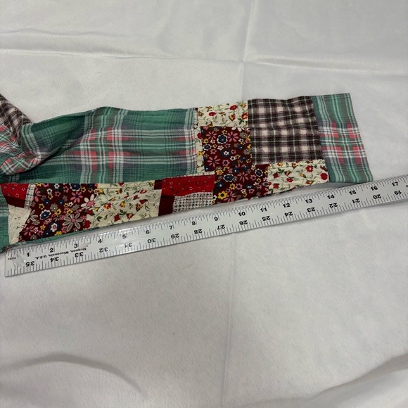 Easel Patchwork Oversized Floral Mixed Print Boho Button‎ Up Top Womens Large - Picture 6 of 9